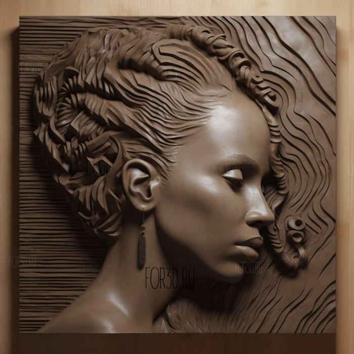 Alicia Keys 3 stl model for CNC